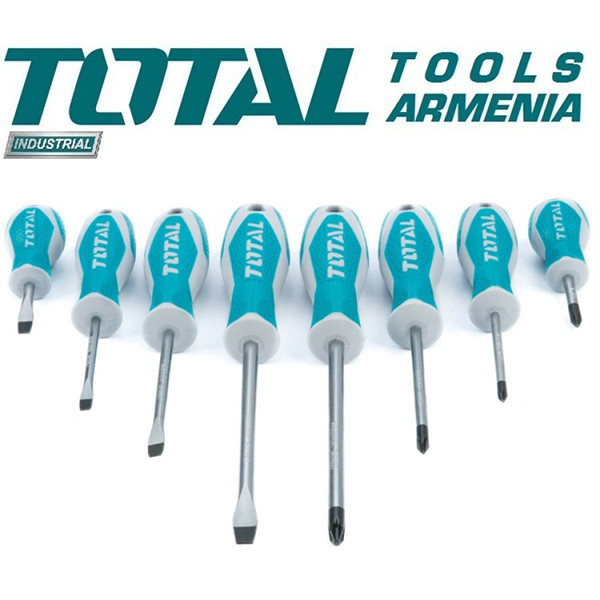 پیچ گوشتی توتال مدل THT-250618 مجموعه 18 عددی