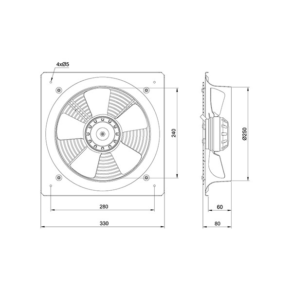 هواکش دمنده مدل VIF-25V4S