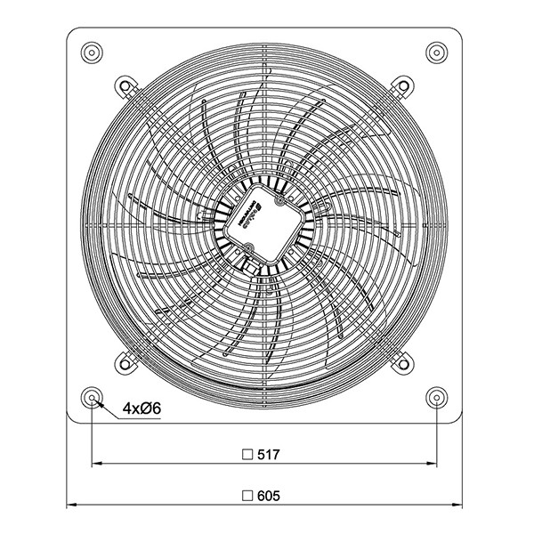 هواکش دمنده مدل VIK-50G60-4T-H