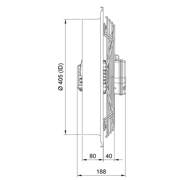 هواکش دمنده مدل VIK-40A4T-H