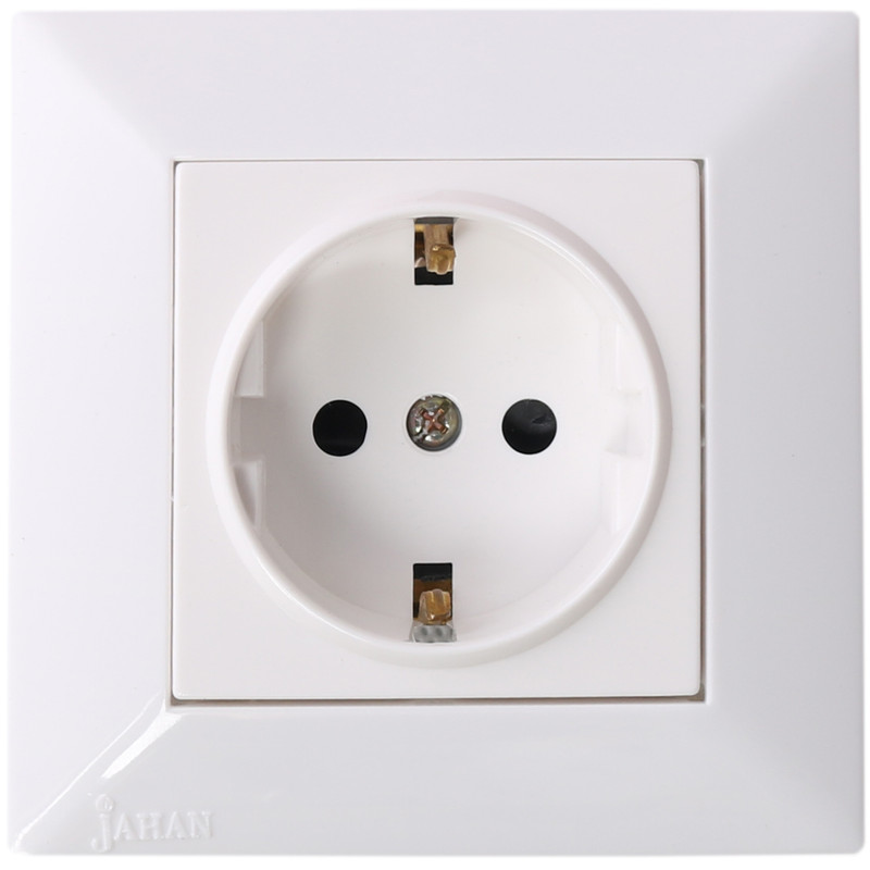 پریز برق ارت‌دار جهان الکتریک مدل آیسان کد JEA39472006
