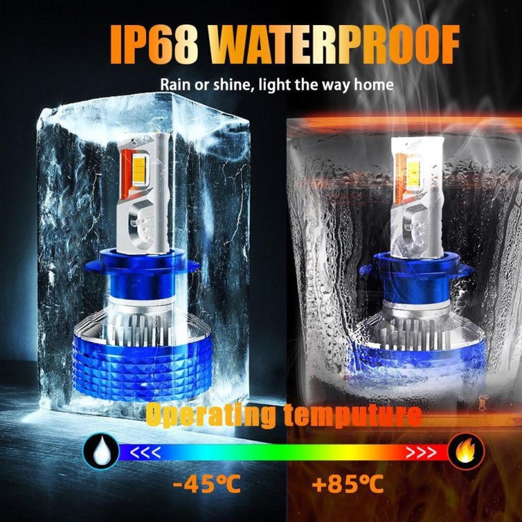 هدلایت LED خودرو آ کی ای مدل H7DF1 پایه H7